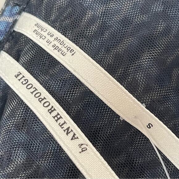 New w/Tags!!  Anthropologie Sheer Smocked Babydoll Top Blouse, Feminine, S - Picture 12 of 13